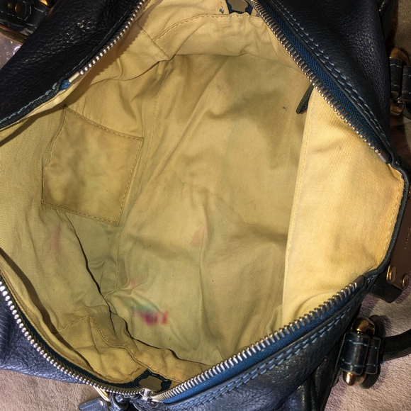 CHLOE Paddington Navy Blue Leather Tote Hand Bag CHLOE Padlock - Picture 16 of 17